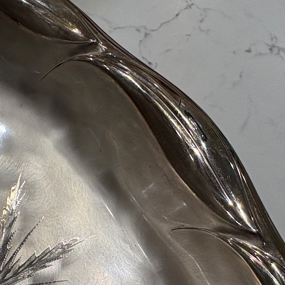 WMF Ikora Vintage Silver Plated Footed Dish Tray Oval Star Design Luster MCM - Picture 6 of 9